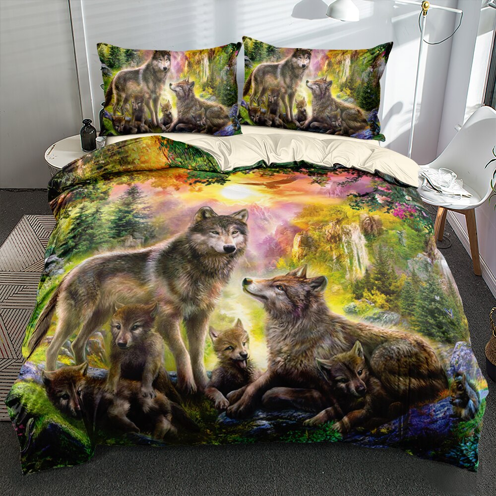 Povlak Na Přikrývku Wolf Family