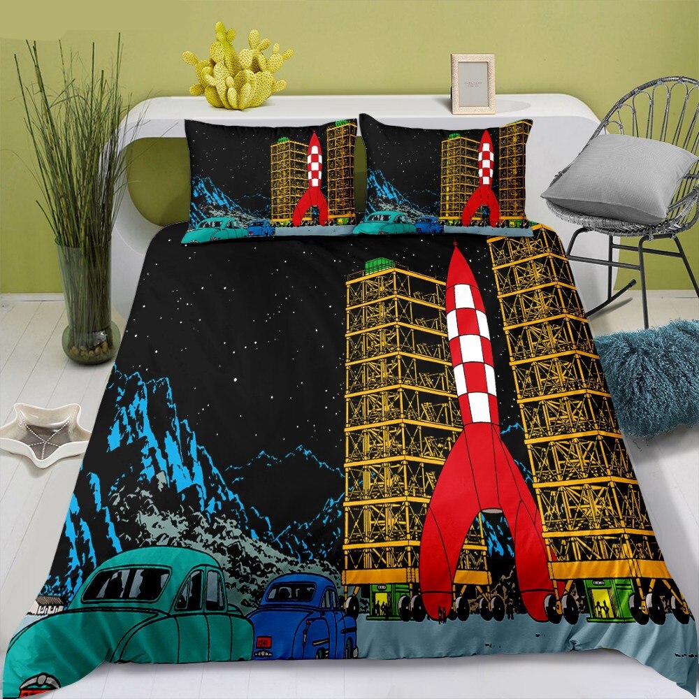 Povlak Na Přikrývku Tintin Lens Moon Rocket