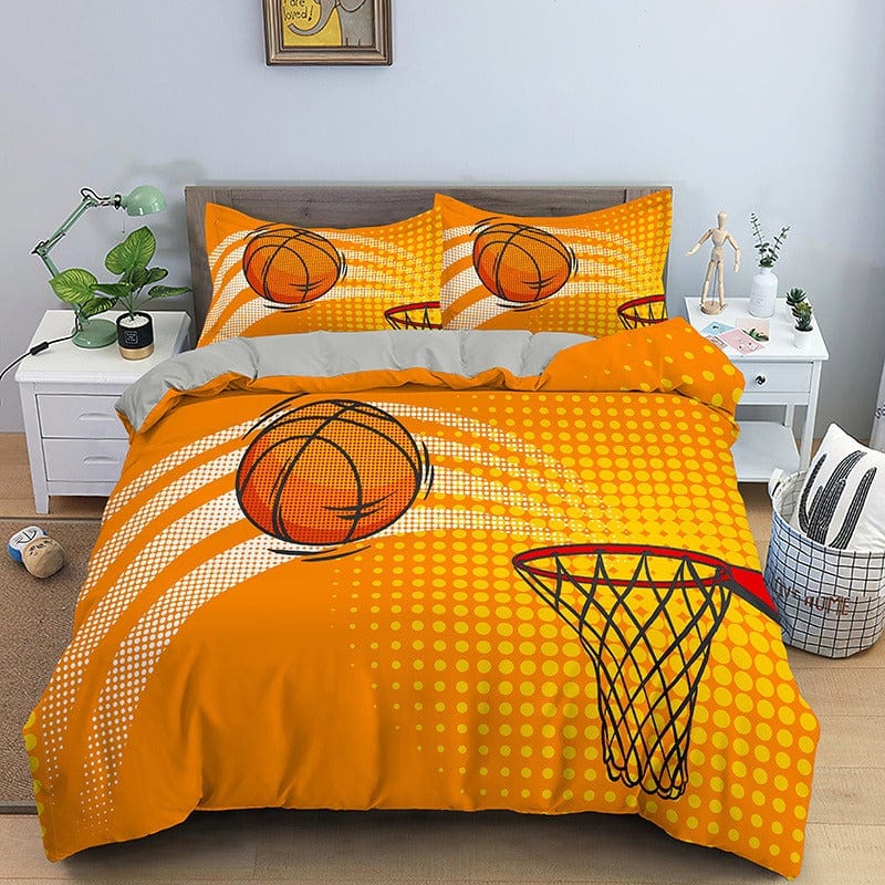 Oranžový Basketbalový Povlak Na Přikrývku Pro 1 Osobu