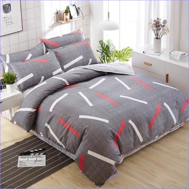 Povlak Na Přikrývku Červené A Bílé Linky