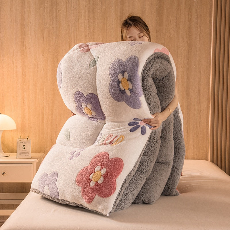 Bílá, Růžová A Fialová Fleecová Přikrývka