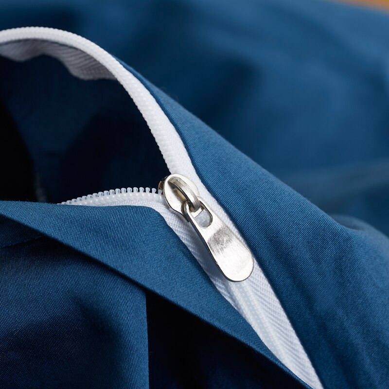 Obyčejná Sada Povlečení Ze 100% Bavlny Kachní Modrá