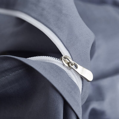 Sada Ložního Prádla Ze 100% Bavlny Šedomodrá