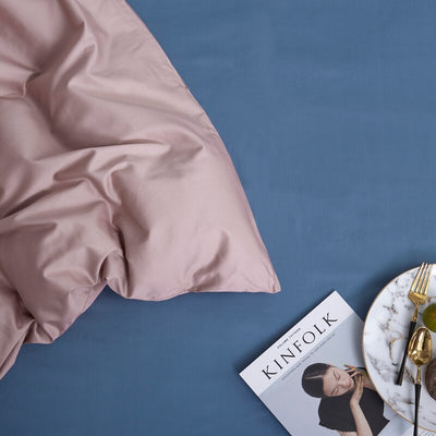 Sada Povlečení Ze 100% Bavlny V Pudrově Růžové Barvě