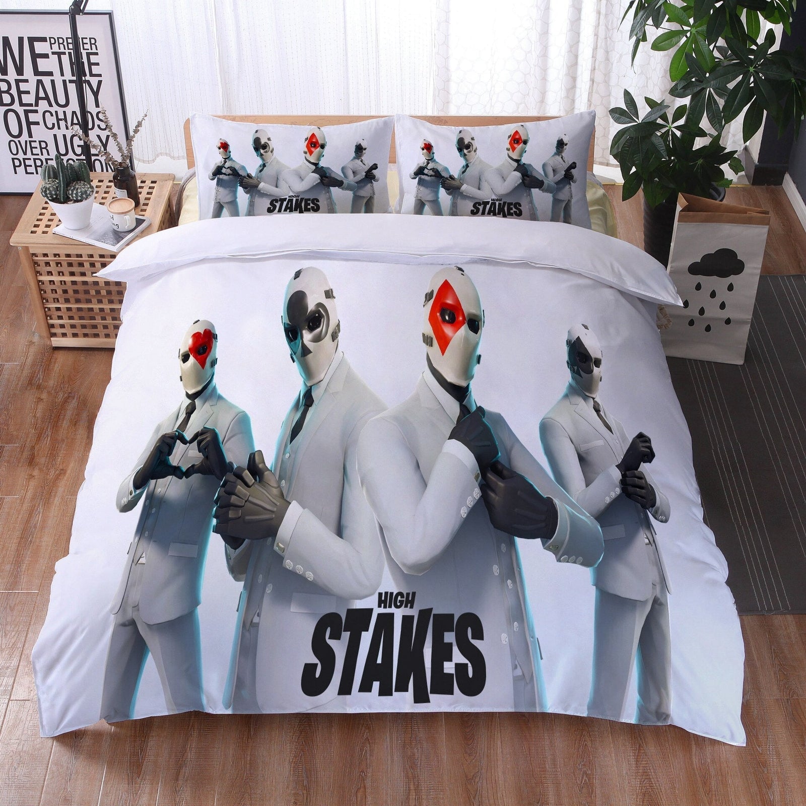 Bílý Přehoz Fortnite Masked