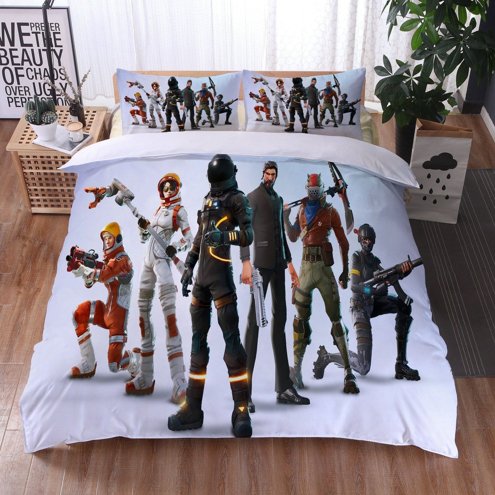 Bílý Povlak Na Přikrývku Fortnite