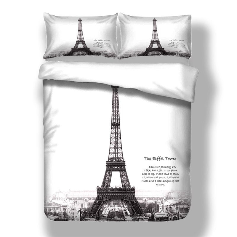 Bílý Povlak Na Peřinu Eiffelova Věž