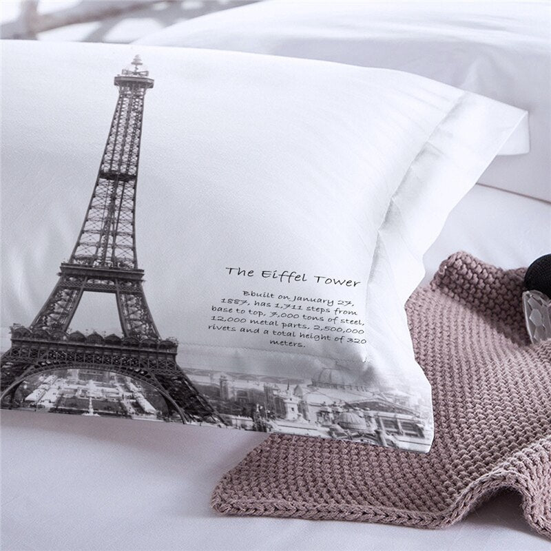 Bílý Povlak Na Peřinu Eiffelova Věž