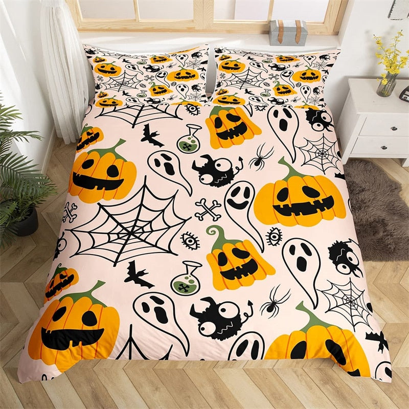 Povlak Na Peřinu Halloween Dýně A Pavučiny