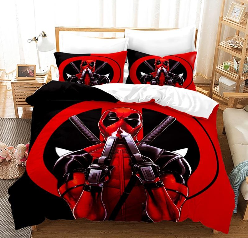 Černočervený Povlak Na Přikrývku Deadpool