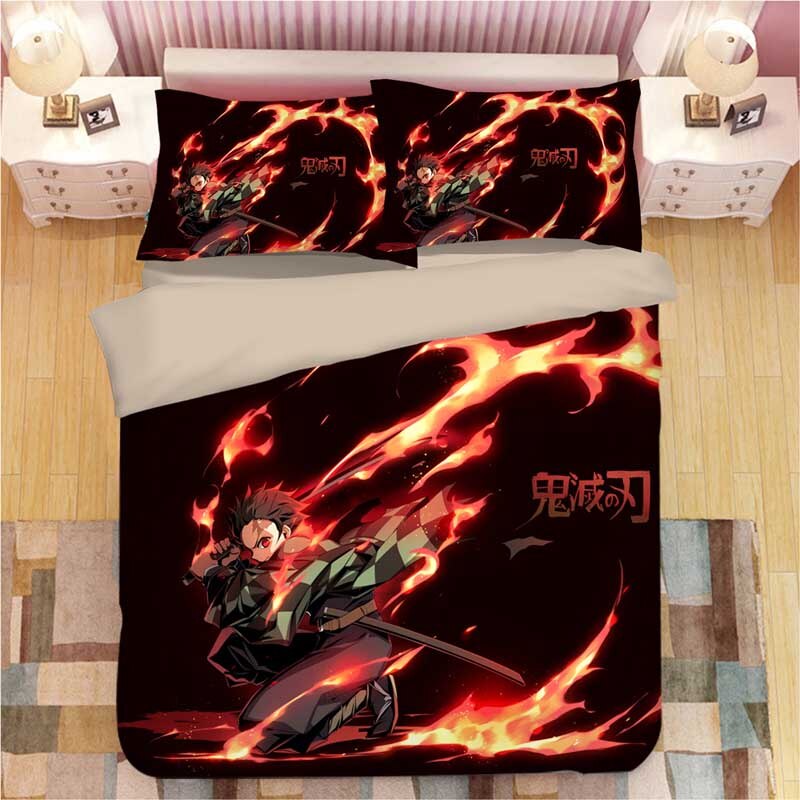 Demon Slayer Tanjiro Flames Povlak Na Peřinu