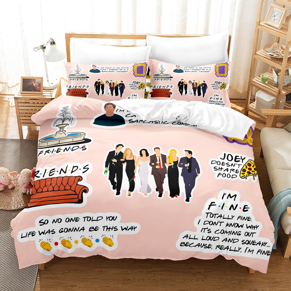 Povlak Na Přikrývku Friends Pink