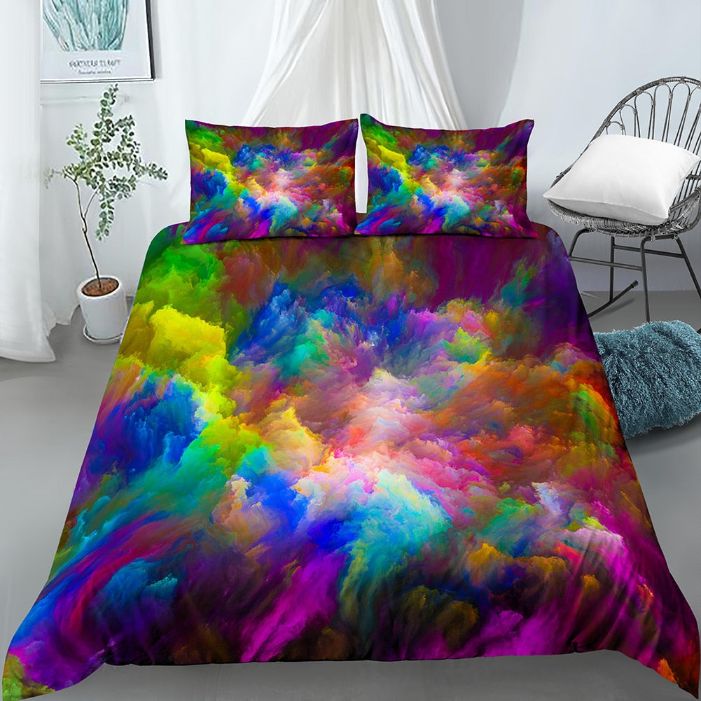 Vícebarevný Kouřový Povlak Na Peřinu