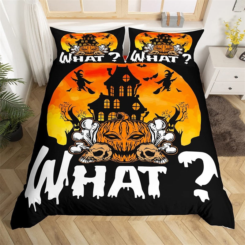 Halloweenský Povlak Na Peřinu Černý