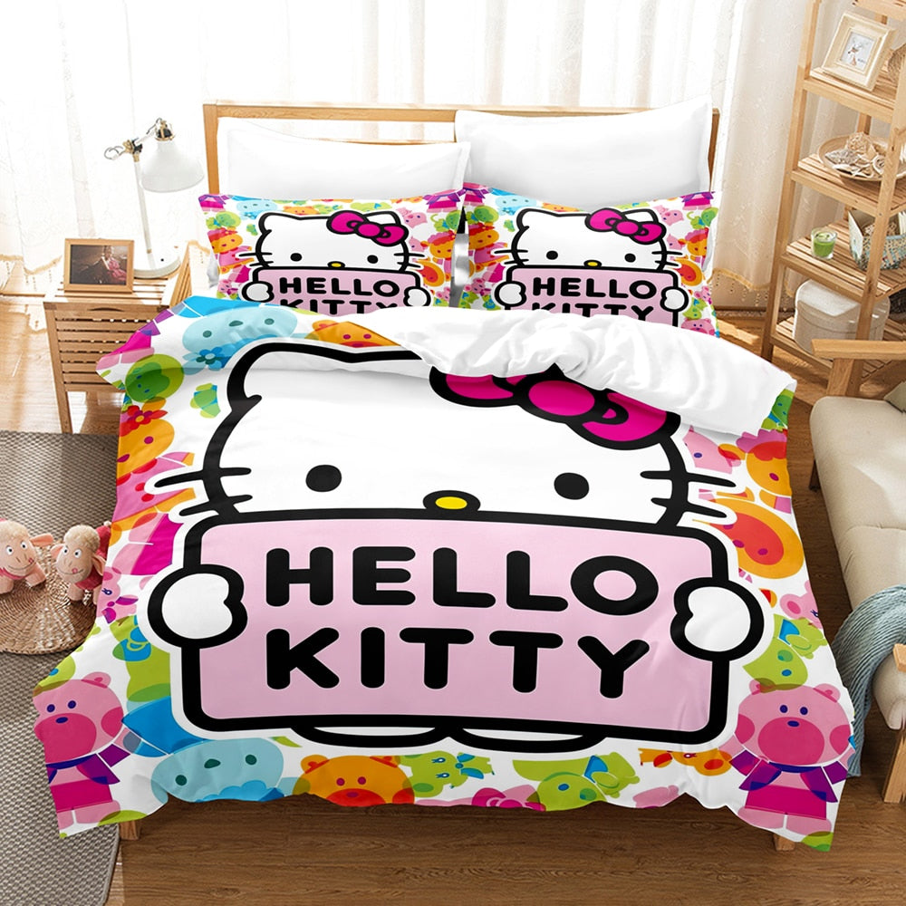 Vícebarevný Povlak Na Přikrývku Hello Kitty