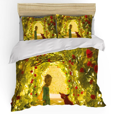 Povlak Na Přikrývku Malý Princ A Liška V Růžové Zahradě