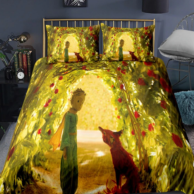 Povlak Na Přikrývku Malý Princ A Liška V Růžové Zahradě