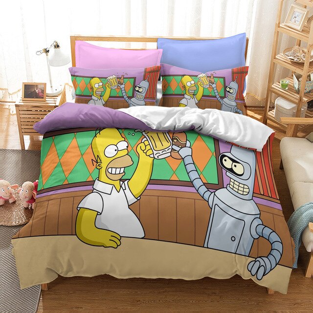 Povlak Na Přikrývku Simpsonovi Homer A Bender