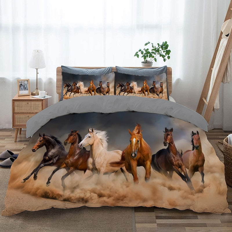 Krásné Koně V Poušti Přikrývka