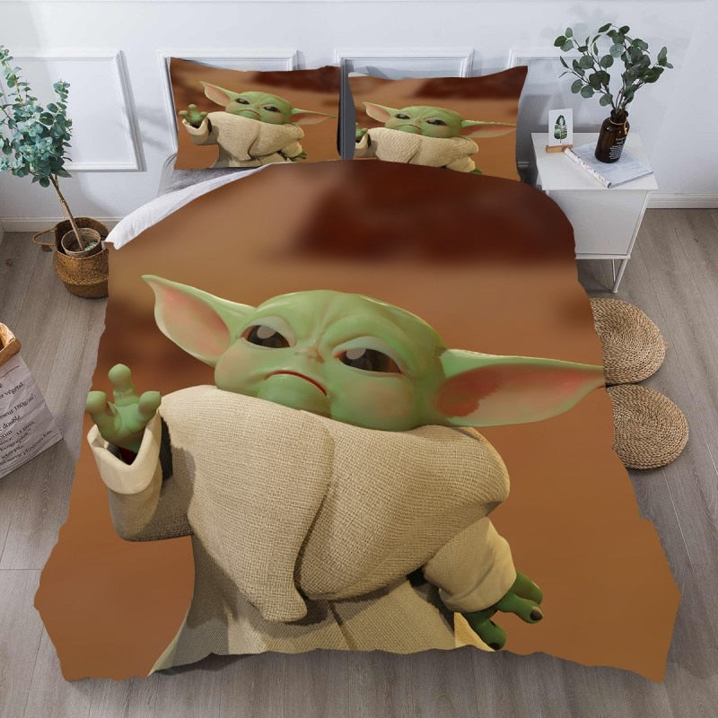 Hnědý Povlak Na Přikrývku Baby Yoda