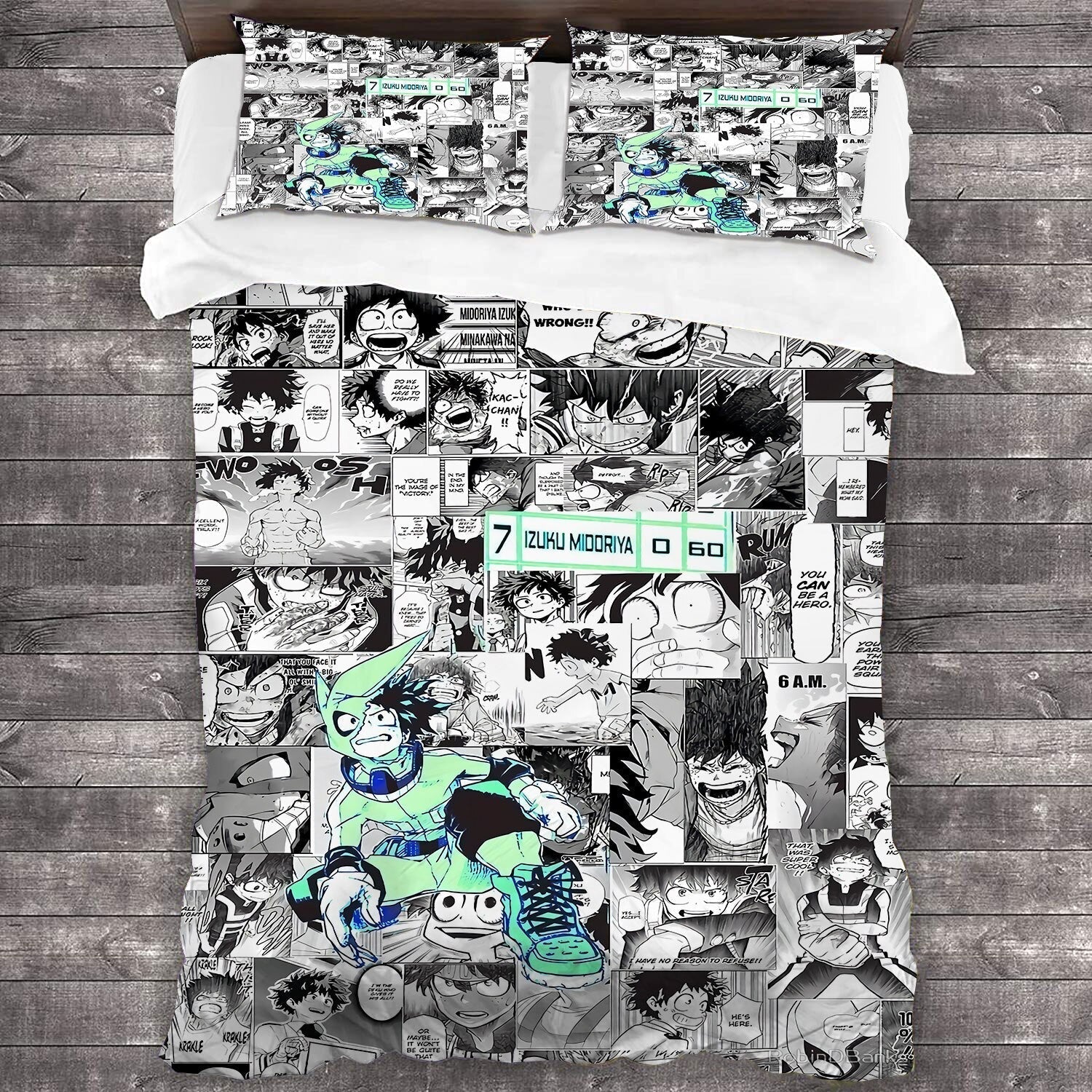 Černobílý Povlak Na Přikrývku My Hero Academia