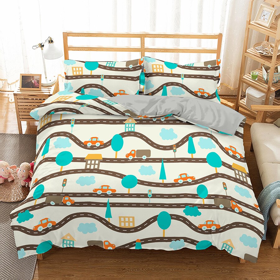 Oranžová Modrá A Hnědá Povlak Na Přikrývku