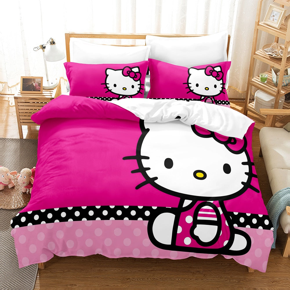 Růžový Povlak Na Peřinu Hello Kitty