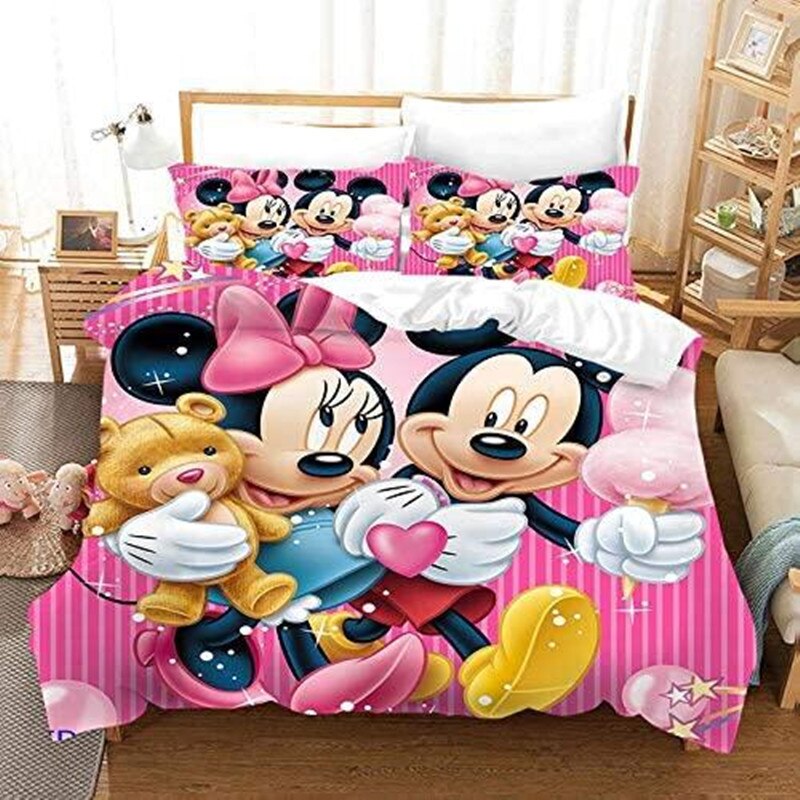 Mickey A Minnie Ruku V Ruce Růžový Povlak