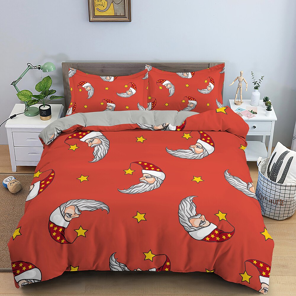 Povlak Na Peřinu Červený Vánoční Měsíc