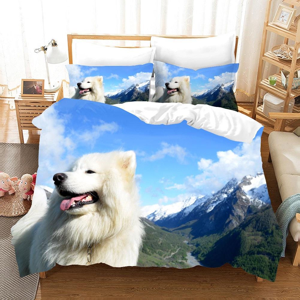 Samojed V Horách Povlak Na Přikrývku