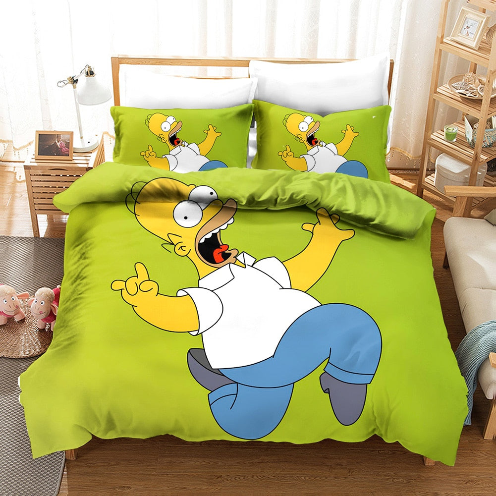 Zelená Přikrývka Homer Simpsons Křičí