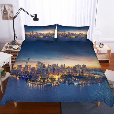 Vintage Budova New York Povlak Na Peřinu