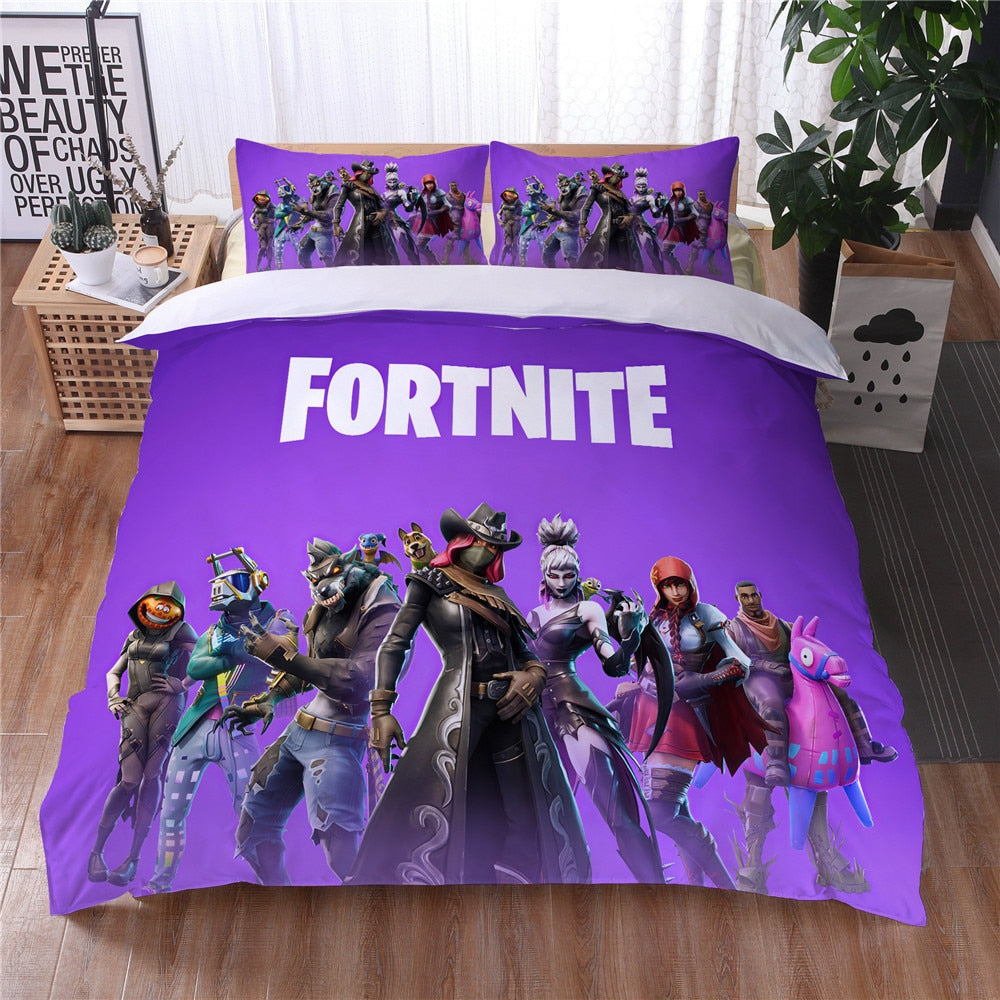 Fialový Povlak Na Peřinu Fortnite Postavy