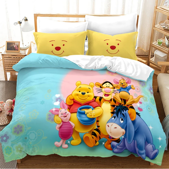 Povlak Na Přikrývku Medvídek Pú Růžové Srdce