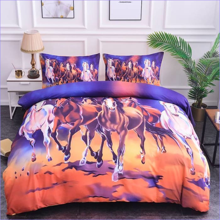Povlečení Na Přikrývku S Koňmi