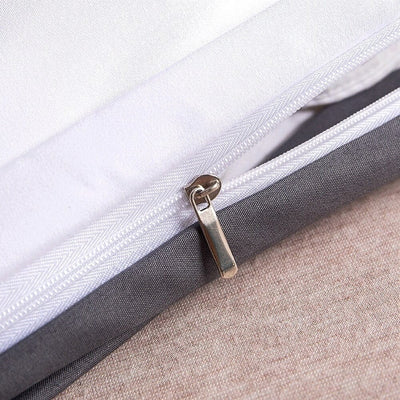 Bílý Šedý A Bílý Povlak Na Přikrývku