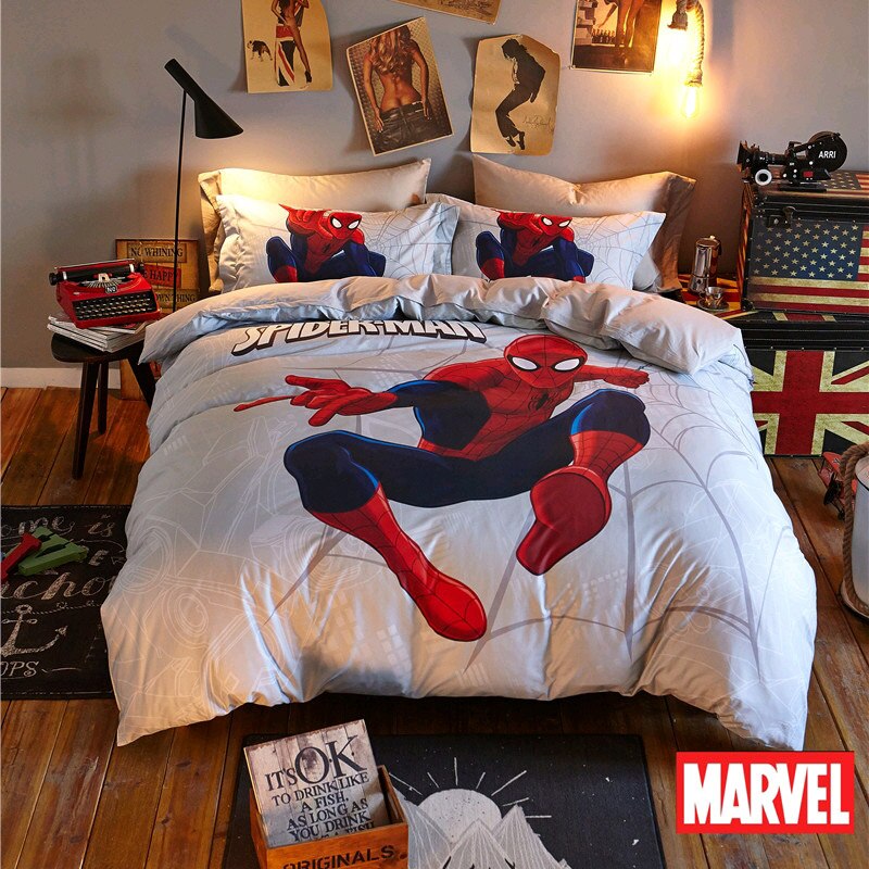 Bílý Povlak Na Přikrývku Marvel Spider Man Ze 100% Bavlny