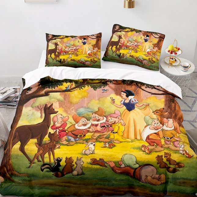 Povlak Na Peřinu Sněhurka A 7 Trpaslíků V Lese