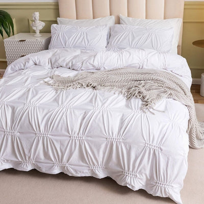 Bílý Plisovaný Povlak Na Peřinu