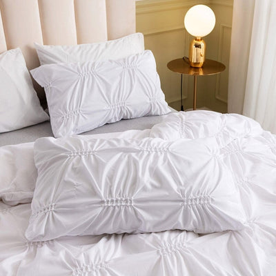 Bílý Plisovaný Povlak Na Peřinu