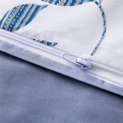 Bílý A Námořnický Povlak Na Přikrývku