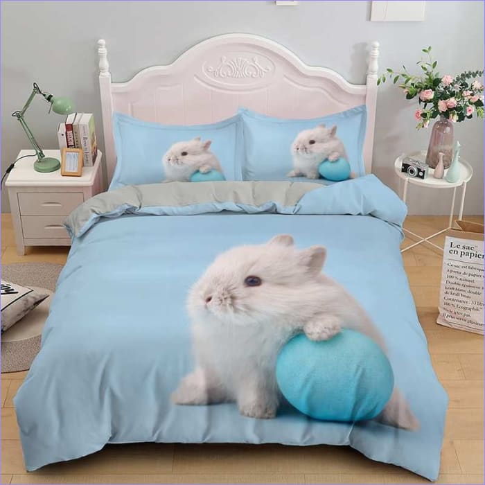 Modrý Povlak Na Přikrývku Králík