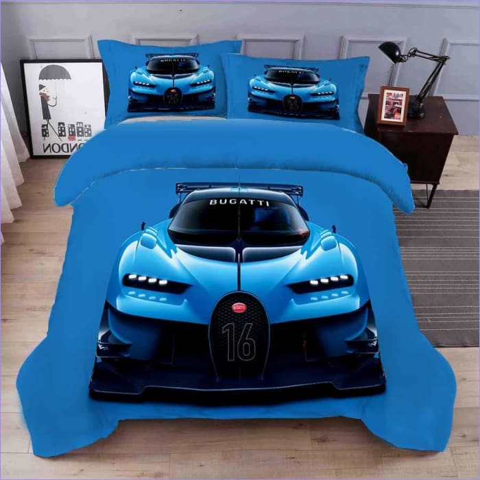 Modrý Povlak Na Přikrývku Bugatti