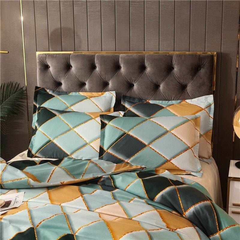 Zelený A Žlutý Povlak Na Přikrývku