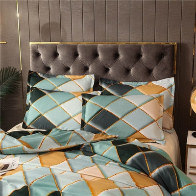 Zelený A Žlutý Povlak Na Přikrývku