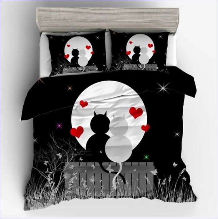 Romantický Povlak Na Přikrývku Cat