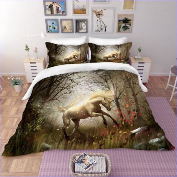 Povlak Na Přikrývku Podzimní Lesní Kůň