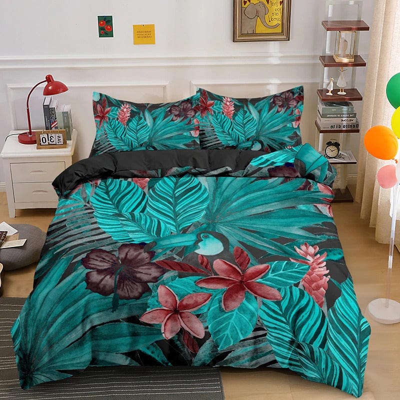 Modrý Povlak Na Přikrývku Exotic Foliage