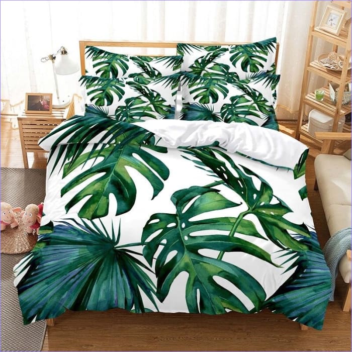 Zelený Povlak Na Přikrývku Monstera Flower