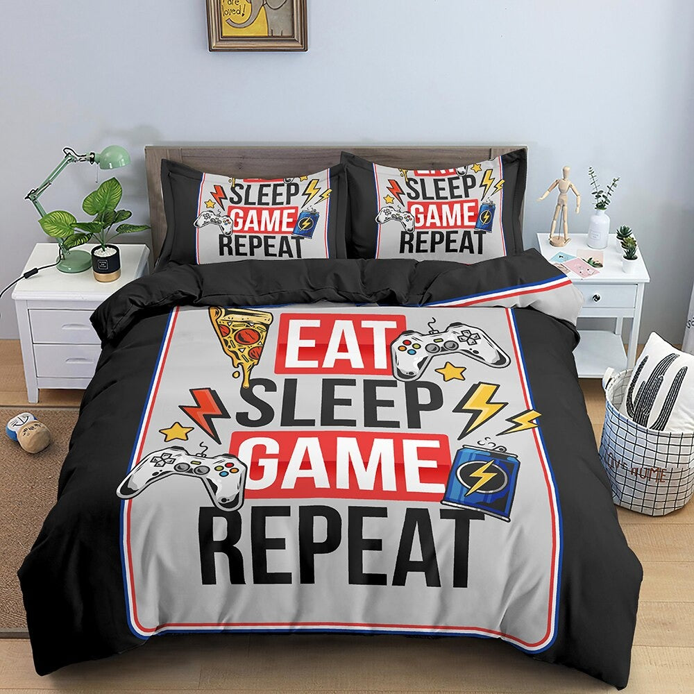 Gamer Eat Sleep Game Repeat Povlak Na Peřinu